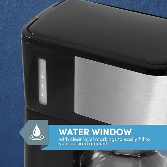 Elite Gourmet EHC9420 Automatic 5-Cup Brew & Drip Coffee Maker Reusable Filter - Picture 3 of 7